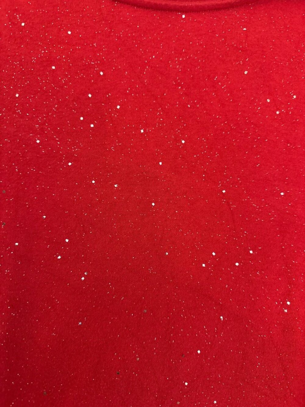 Old Navy Girls Juniors Shirt XL 14-16  Red Glitter Long Sleeve Festive - Picture 5 of 6